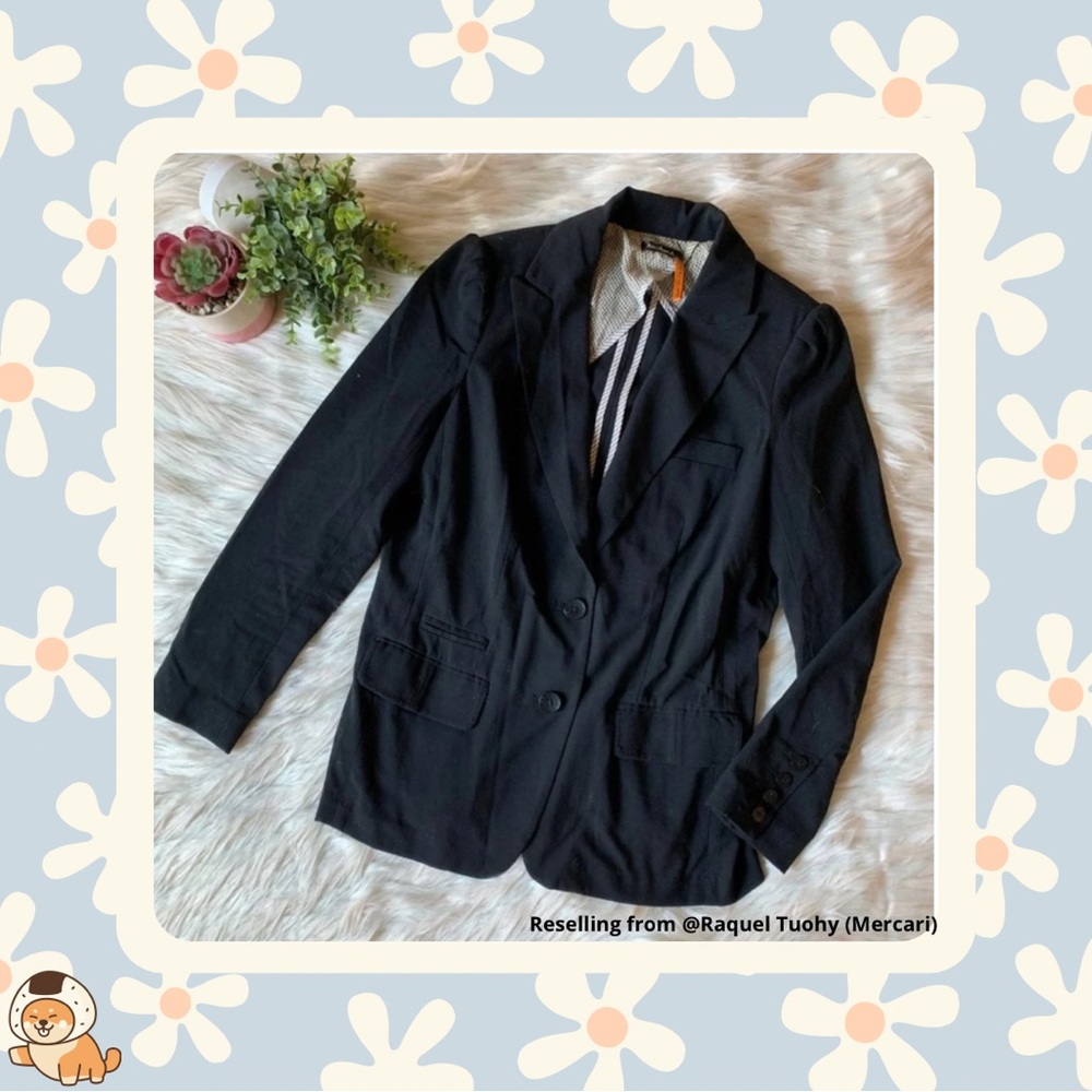 Anthropologie Taikonhu Boyfriend Blazer in Black, Sz 4 - Picture 3 of 8
